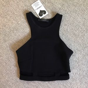 nwt • black crop top